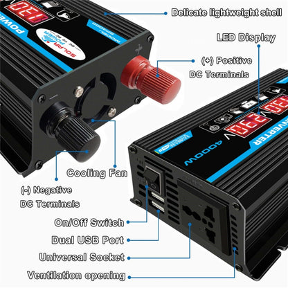 Solar Power System Inverter 30A Controller+18W 12V Solar Panel, Specification: Black 12V To 110V - Charger by PMC Jewellery | Online Shopping South Africa | PMC Jewellery | Buy Now Pay Later Mobicred