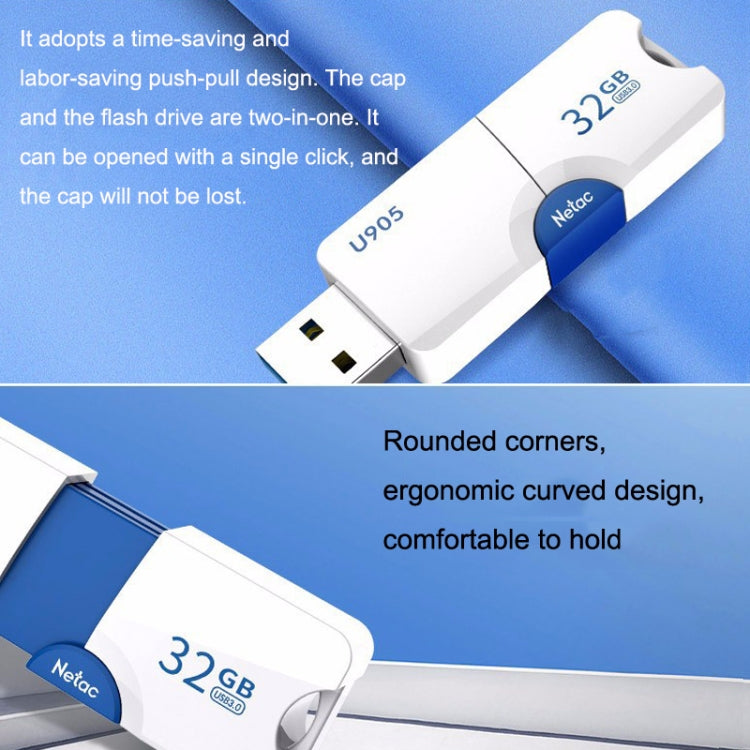 Netac U905 High Speed USB3.0 Retractable Car Music Computer USB Flash Drive, Capacity: 64GB - free shipping - PMC Jewellery - Order now!