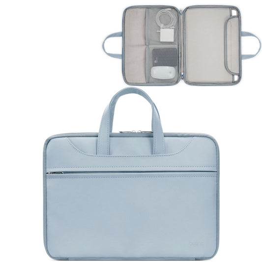 Baona BN-Q006 PU Leather Full Opening Laptop Handbag For 15/15.6/16 inches(Sky Blue) - 15.6 - 17 inch by Baona | Online Shopping South Africa | PMC Jewellery | Buy Now Pay Later Mobicred