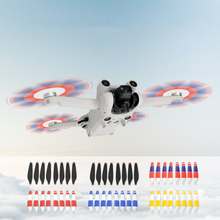 8 PCS 6030F Double Sided Colorful Low Noise Wing Propellers For DJI Mini 3 Pro, Color:  White Yellow - DIY Propeller by PMC Jewellery | Online Shopping South Africa | PMC Jewellery