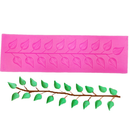 Long Strip Lace Tree Leaf  Fondant Silicone Mold - Food Molds by PMC Jewellery | Online Shopping South Africa | PMC Jewellery