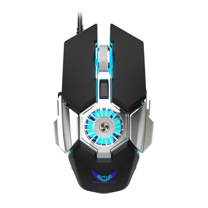 Zerodate G22 6 Keys Fan Cooled RGB Lighted Gaming Mice, Cable Length: 1.5m(Black) - Wired Mice by Zerodate | Online Shopping South Africa | PMC Jewellery | Buy Now Pay Later Mobicred