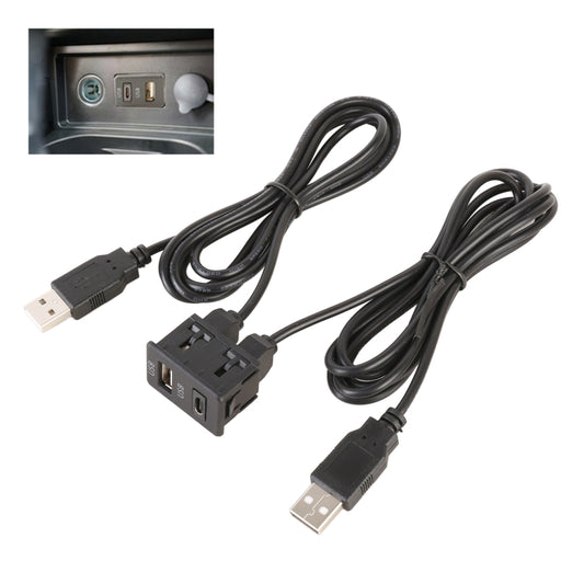 Car Universal Modification Type-C+USB Interface Charging Use Seat - DIY Cables by PMC Jewellery | Online Shopping South Africa | PMC Jewellery | Buy Now Pay Later Mobicred