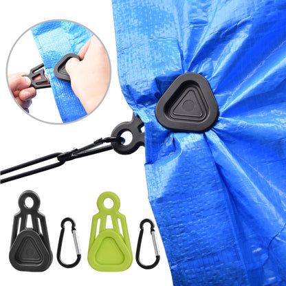 10 PCS Awning Banner Tarpaulin Plastic Clip Field Camping Mountaineering Tent Clip, Color: Black Clip+Hook - Tents & Accessories by PMC Jewellery | Online Shopping South Africa | PMC Jewellery