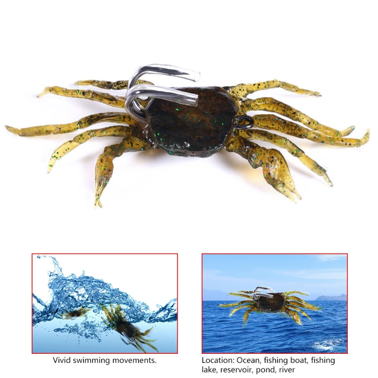 3 PCS HENGJIA SO068 Submerged Crab Hook Anti-hanging Bottom Ice Fishing Bait, Color: 10cm 30g Orange - Fishing Lures by HENGJIA | Online Shopping South Africa | PMC Jewellery