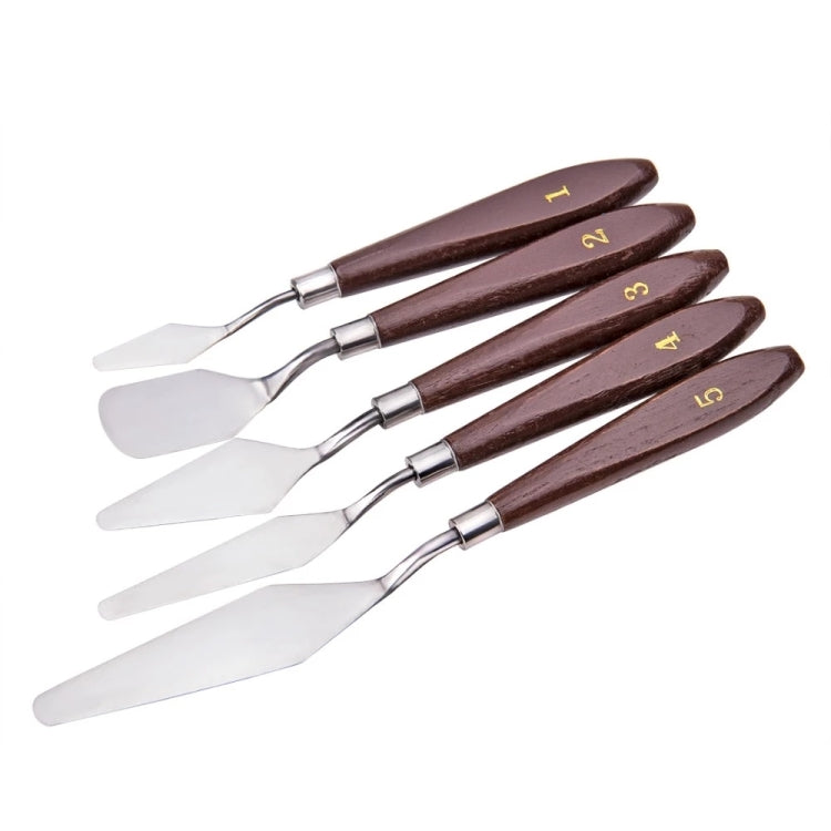 1 Sets/5PCS Plastic Handle Acrylic Painting Gouache Paint Knife - Art Supplies by PMC TechLife | Online Shopping South Africa | PMC TechLife