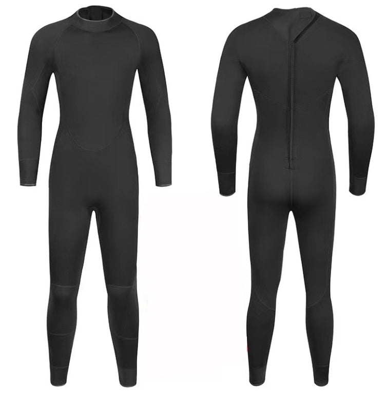 DIVESTAR 3mm Adult One Piece Wetsuit Long Back zipper Warm Diving Surf Suit, Size: L(Black) - Athletic Wear by DIVESTAR | Online Shopping South Africa | PMC Jewellery | Buy Now Pay Later Mobicred