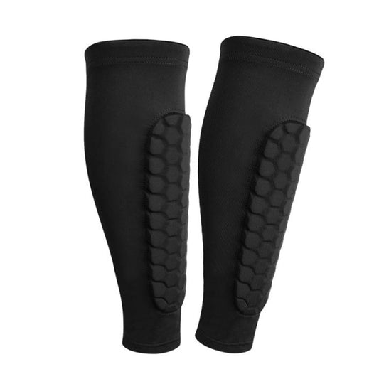 Sports Outdoor Basketball Ride Honeycomb Anti -Collision Leg Protection M (Black) - Sports Safety by PMC Jewellery | Online Shopping South Africa | PMC Jewellery | Buy Now Pay Later Mobicred