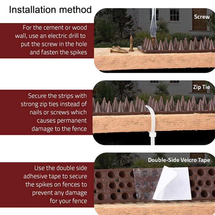 Plastic Bird Repellent Thorns Fence Anti-climb Nails(Grey) - Outdoor Insect Repellent by PMC TechLife | Online Shopping South Africa | PMC TechLife | Buy Now Pay Later Mobicred