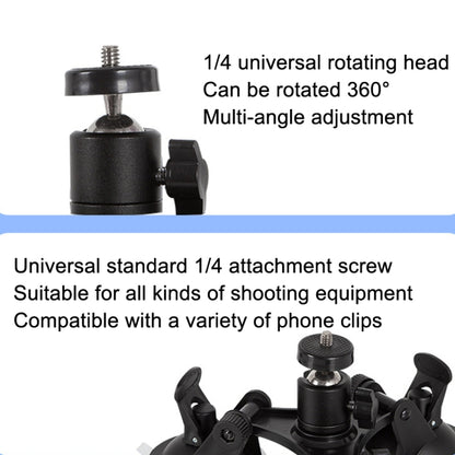 Car General Purpose Vehicle Bracket Suction Cup Fixed Glass Video Shooting Base, Shape: Suction Cup+PTZ+Gopro Screw - Holder by PMC Jewellery | Online Shopping South Africa | PMC Jewellery | Buy Now Pay Later Mobicred