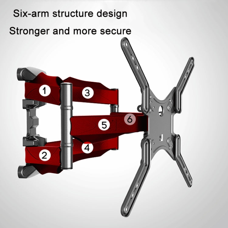 NORTH BAYOU Telescopic Swivel TV Monitor Wall Mount Bracket For 32-52 inch - TV Brackets & Mounts by NORTH BAYOU | Online Shopping South Africa | PMC Jewellery | Buy Now Pay Later Mobicred