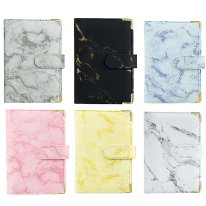 A6 Binder Budget Book Marbled Notebook PU Leather Binder(Yellow) - Notebooks by null | Online Shopping South Africa | PMC Jewellery