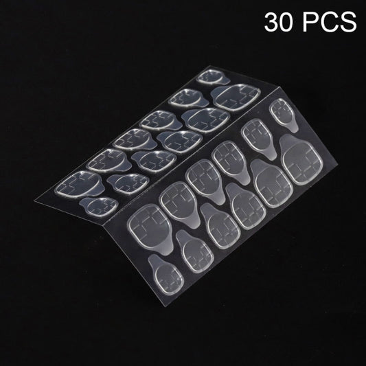 30 PCS 24 Stickers/Sheet Nail Art Double Sided Jelly Glue, Specification: with Indentation - Nail Stickers by PMC Jewellery | Online Shopping South Africa | PMC Jewellery | Buy Now Pay Later Mobicred