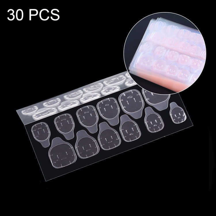 30 PCS 24 Stickers/Sheet Nail Art Double Sided Jelly Glue, Specification: Pink - Nail Stickers by PMC Jewellery | Online Shopping South Africa | PMC Jewellery | Buy Now Pay Later Mobicred