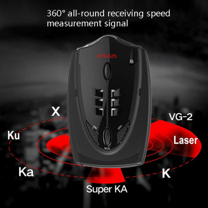 STR-525 Electronic Dog Car Radar Full Frequency Flow Speed Early Warning Device - Radar Detectors by PMC Jewellery | Online Shopping South Africa | PMC Jewellery | Buy Now Pay Later Mobicred