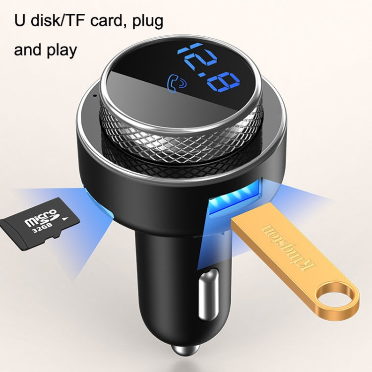 GC-16 Car Bluetooth MP3 Player FM Transmitter QC3.0 Fast Charging Car Charger(Black) - Bluetooth Car Kits by PMC Jewellery | Online Shopping South Africa | PMC Jewellery | Buy Now Pay Later Mobicred