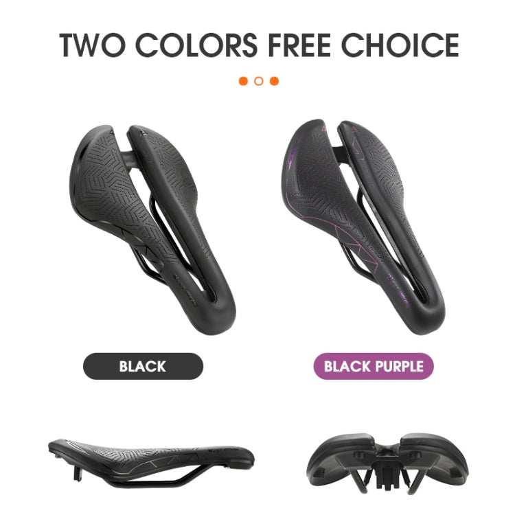 WEST BIKING Hollow Breathable Comfort Bicycle Saddle(Black Purple) - free shipping - PMc TechLife - Order now!