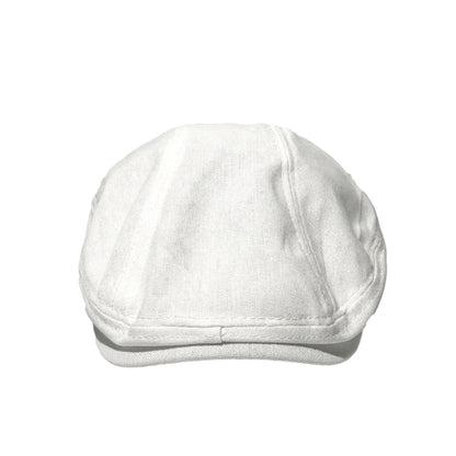 Retro Forward Cap Linen Cap Spring And Summer Beret(White) - Peaked Cap by PMC Jewellery | Online Shopping South Africa | PMC Jewellery