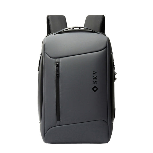 SKV B20430 Men Large Capacity Commute Computer Bag Business Casual Backpack(Grey) - Backpack by SKV | Online Shopping South Africa | PMC Jewellery | Buy Now Pay Later Mobicred