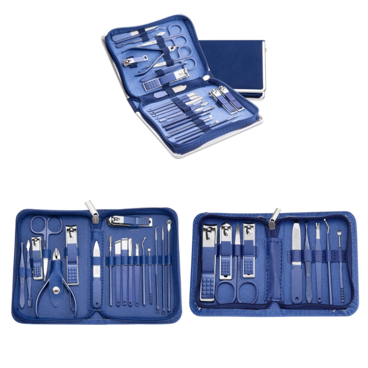 Stainless Steel Nail Clipper Nail Art Tool Set, Color: 26 PCS/Set (Blue) - Nail Clipper by PMC Jewellery | Online Shopping South Africa | PMC Jewellery | Buy Now Pay Later Mobicred