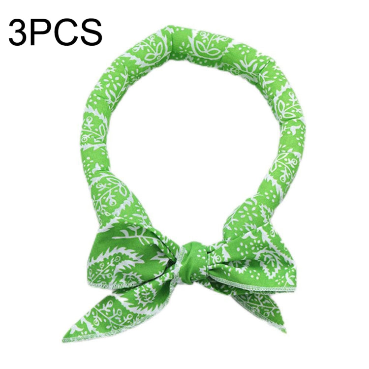 3 PCS Summer Cooling Bandana Neck Wraps Scarf For Women Men Kids Pet, Color: Green Leaves - Sports Towels by PMC Jewellery | Online Shopping South Africa | PMC Jewellery