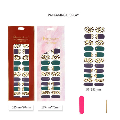 22 Fingers Shiny Onion Powder Starry Waterproof Nail Sticker(ZX-3036) - Nail Stickers by PMC Jewellery | Online Shopping South Africa | PMC Jewellery | Buy Now Pay Later Mobicred