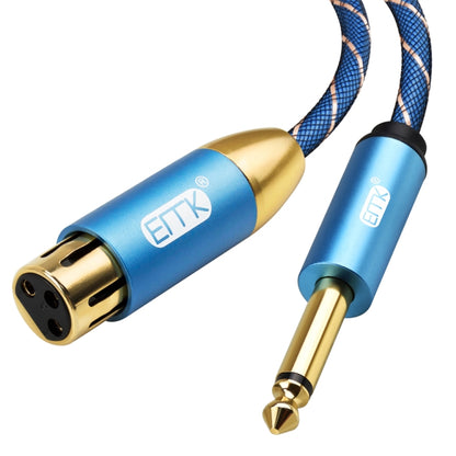 EMK KN603 2Pin 6.5mm Canon Line Balanced Audio Microphone Line,Cable Length: 2m(Blue) - Microphone Audio Cable & Connector by EMK | Online Shopping South Africa | PMC Jewellery | Buy Now Pay Later Mobicred