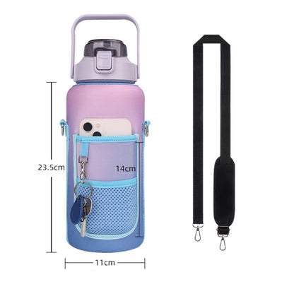 2L Gradient Color Water Bottle Cover Case Sleeve with Strap(Gradient Purple) - Kettle Bags by PMC Jewellery | Online Shopping South Africa | PMC Jewellery