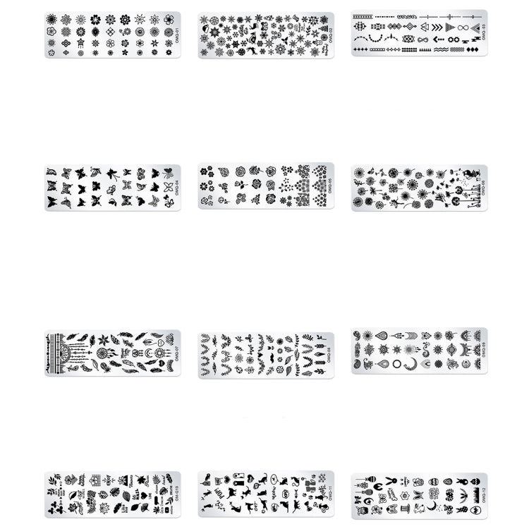 5 PCS Nail Art Print Template Nail Art Tools(OMQ-10) - Nail Art Equipment by PMC Jewellery | Online Shopping South Africa | PMC Jewellery | Buy Now Pay Later Mobicred