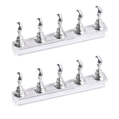 2 PCS Nail Art Chessboard Holder Nail Sheet Acrylic Base Practice Stand(Silver) - Nail Art Equipment by PMC Jewellery | Online Shopping South Africa | PMC Jewellery | Buy Now Pay Later Mobicred