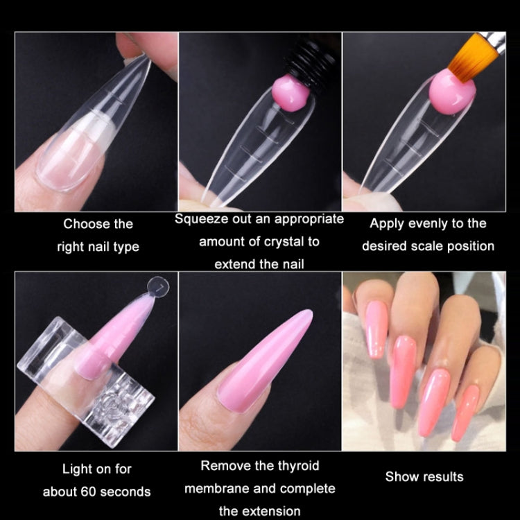 2 Boxes Nail Crystal Rapid Light Therapy Extension Nail Model, Shape: 120 PCS 14 - Nail Stickers by PMC Jewellery | Online Shopping South Africa | PMC Jewellery | Buy Now Pay Later Mobicred