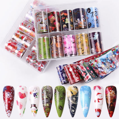 TZ0257 4x100cm Halloween Christmas Nail Art Starry Sticker Set without Nails(07) - Nail Stickers by PMC Jewellery | Online Shopping South Africa | PMC Jewellery | Buy Now Pay Later Mobicred