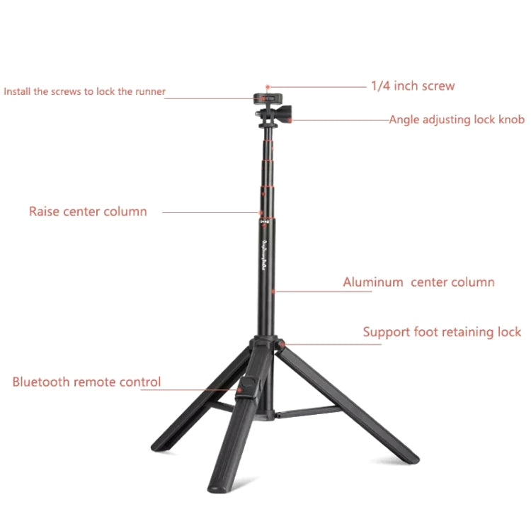 QingZhuangShiDai ZP100 Aluminum Alloy Floor Phone Stand Live Bluetooth Phone Selfie Stick - free shipping - PMC TechLife - Order now!
