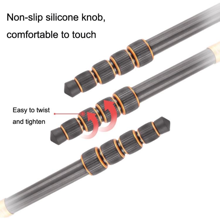 QingZhuangShiDai Q666C Portable Travel Photography Ball Head SLR Camera Carbon Fiber Tripod(Black) - free shipping - PMC TechLife - Order now!