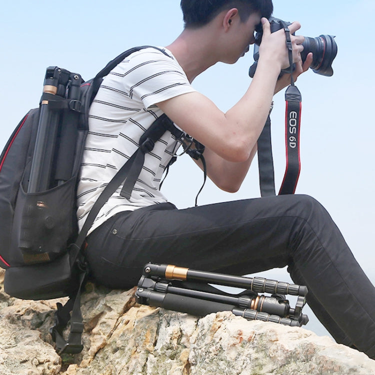 QingZhuangShiDai Q666 Portable Travel SLR Camera Aluminum Magnesium Alloy Tripod(Black) - free shipping - PMC TechLife - Order now!
