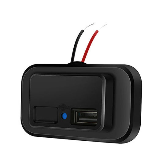 4.8A Punch-Free Automatic Spring Cover RV Bus Modified Dual USB Car Charger(Black) - DIY Modified Charger by PMC Jewellery | Online Shopping South Africa | PMC Jewellery | Buy Now Pay Later Mobicred