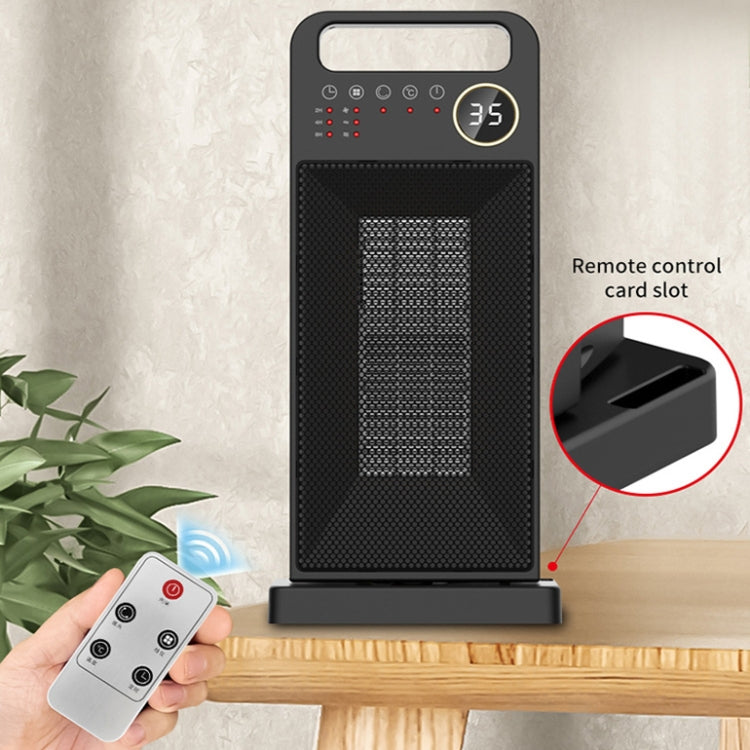 LCD Digital Display Rotary Remote Control Heater PTC Ceramic Heating Heater, Spec: EU Plug (Black) - Electric Heaters by PMC Jewellery | Online Shopping South Africa | PMC Jewellery | Buy Now Pay Later Mobicred