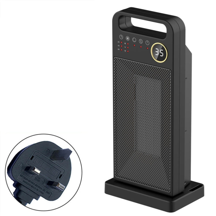 LCD Digital Display Rotary Remote Control Heater PTC Ceramic Heating Heater, Spec: UK Plug (Black) - Electric Heaters by PMC Jewellery | Online Shopping South Africa | PMC Jewellery | Buy Now Pay Later Mobicred