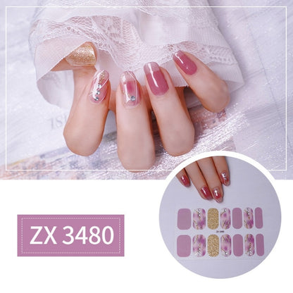 Nail Polish Film Bronzing Nail Stickers(ZX3480)(Bare film+A frustration) - Nail Stickers by PMC Jewellery | Online Shopping South Africa | PMC Jewellery