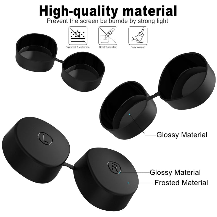 VR Silicone Eye Mask+Lens Protective Cover+Joystick Hat, For Meta Quest 2(Black) - VR Accessories by PMC TechLife | Online Shopping South Africa | PMC TechLife | Buy Now Pay Later Mobicred
