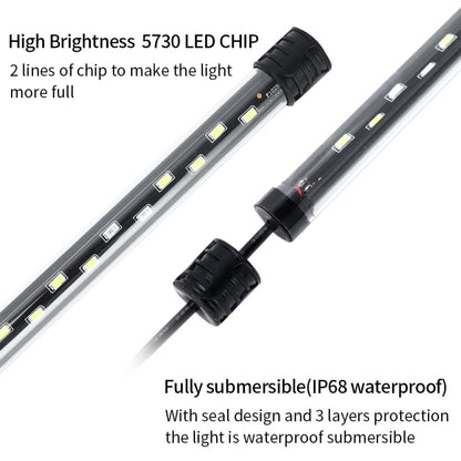 Q60BW  Blue+White Light 90-260V Aquarium Diving Light LED Fish Tank Light(US Plug) - Fish Tank Lamps by PMC Jewellery | Online Shopping South Africa | PMC Jewellery