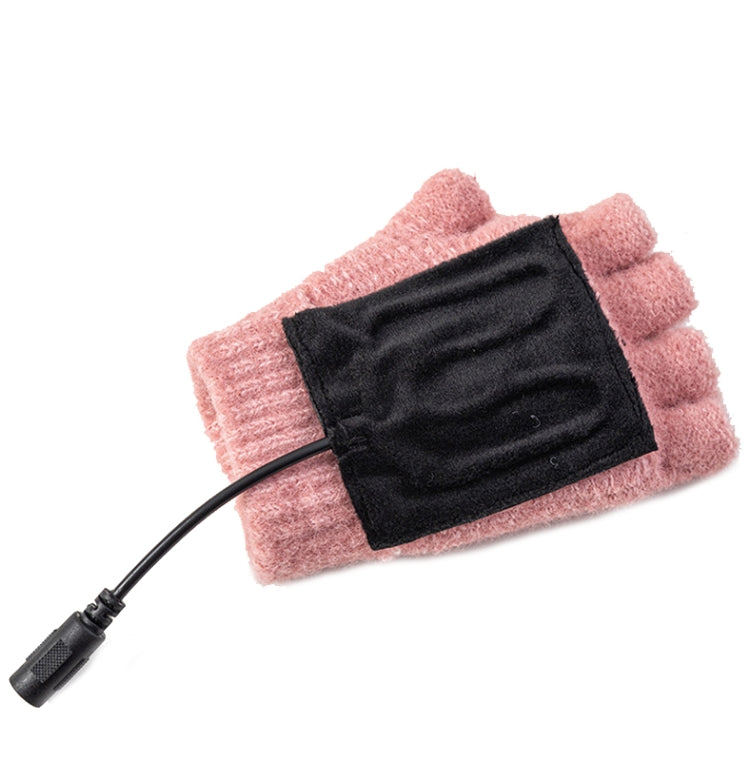 Winter Office USB Heating Warm Half Finger with Cover Gloves Heated Pad, Size: Free Size(Black) - Safety Gloves by PMC Jewellery | Online Shopping South Africa | PMC Jewellery