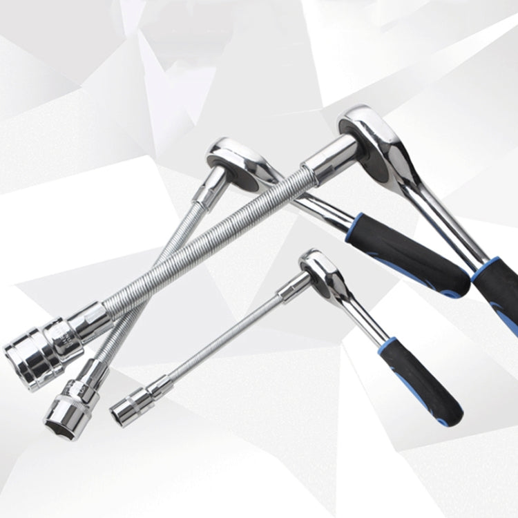 3 PCS/Set 1/4-3/8-1/2 Sleeve Extension Bendable Universal Joint Rod, Color: Silver - Hand Tool Sets by PMC TechLife | Online Shopping South Africa | PMC TechLife | Buy Now Pay Later Mobicred