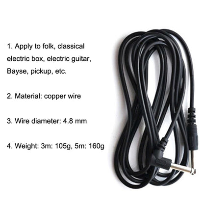 5PCS Bayse Folk Audio Noise-reducing Guitar Connecting Wire, Size: 5m - Microphone Audio Cable & Connector by PMC Jewellery | Online Shopping South Africa | PMC Jewellery | Buy Now Pay Later Mobicred