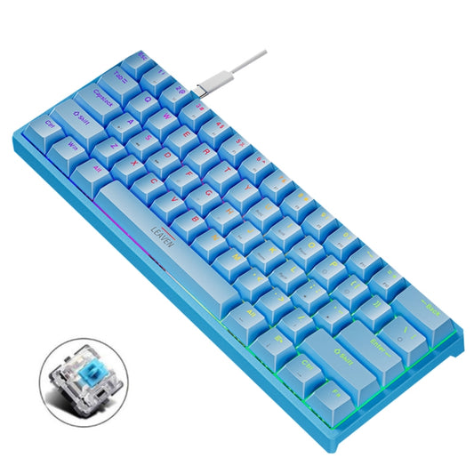 LEAVEN K620 61 Keys Hot Plug-in Glowing Game Wired Mechanical Keyboard, Cable Length: 1.8m, Color: Blue Green Shaft - Wired Keyboard by LEAVEN | Online Shopping South Africa | PMC Jewellery | Buy Now Pay Later Mobicred