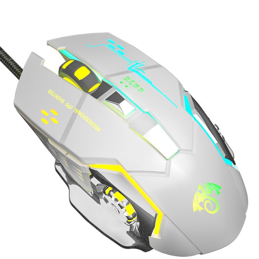 LEAVEN X6 6 Keys Game Computer Ergonomic Wired Mouse, Cable Length: 1.42m(White) - Wired Mice by LEAVEN | Online Shopping South Africa | PMC Jewellery | Buy Now Pay Later Mobicred