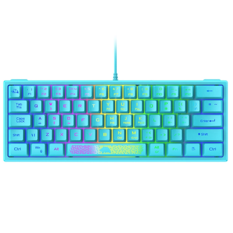 ZIYOULANG K61 62 Keys Game RGB Lighting Notebook Wired Keyboard, Cable Length: 1.5m(Blue) - Wired Keyboard by ZIYOULANG | Online Shopping South Africa | PMC Jewellery | Buy Now Pay Later Mobicred