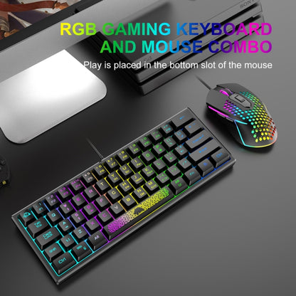 ZIYOULANG K61 62 Keys Game RGB Lighting Notebook Wired Keyboard, Cable Length: 1.5m(Blue) - Wired Keyboard by ZIYOULANG | Online Shopping South Africa | PMC Jewellery | Buy Now Pay Later Mobicred