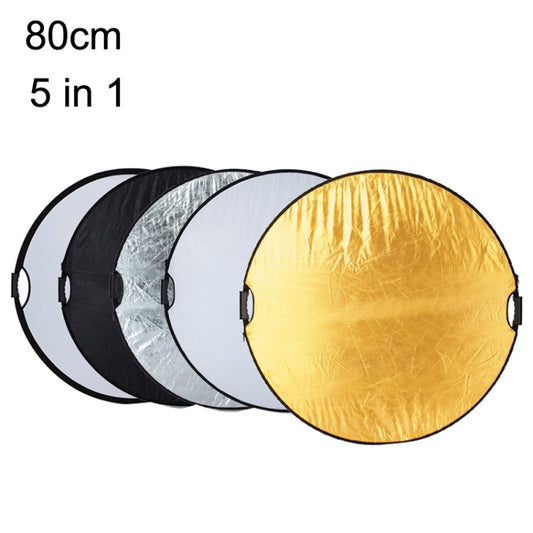 Selens  5 In 1 (Gold / Silver  / White / Black / Soft Light) Folding Reflector Board, Size: 80cm Round -  by Selens | Online Shopping South Africa | PMC Jewellery | Buy Now Pay Later Mobicred