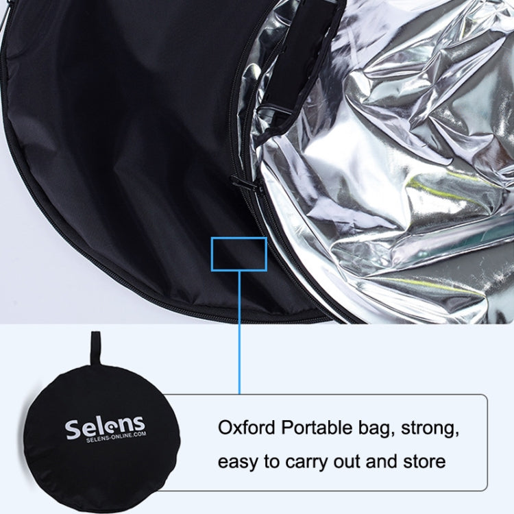 Selens  5 In 1 (Gold / Silver  / White / Black / Soft Light) Folding Reflector Board, Size: 120x180cm - free shipping - PMC TechLife - Order now!